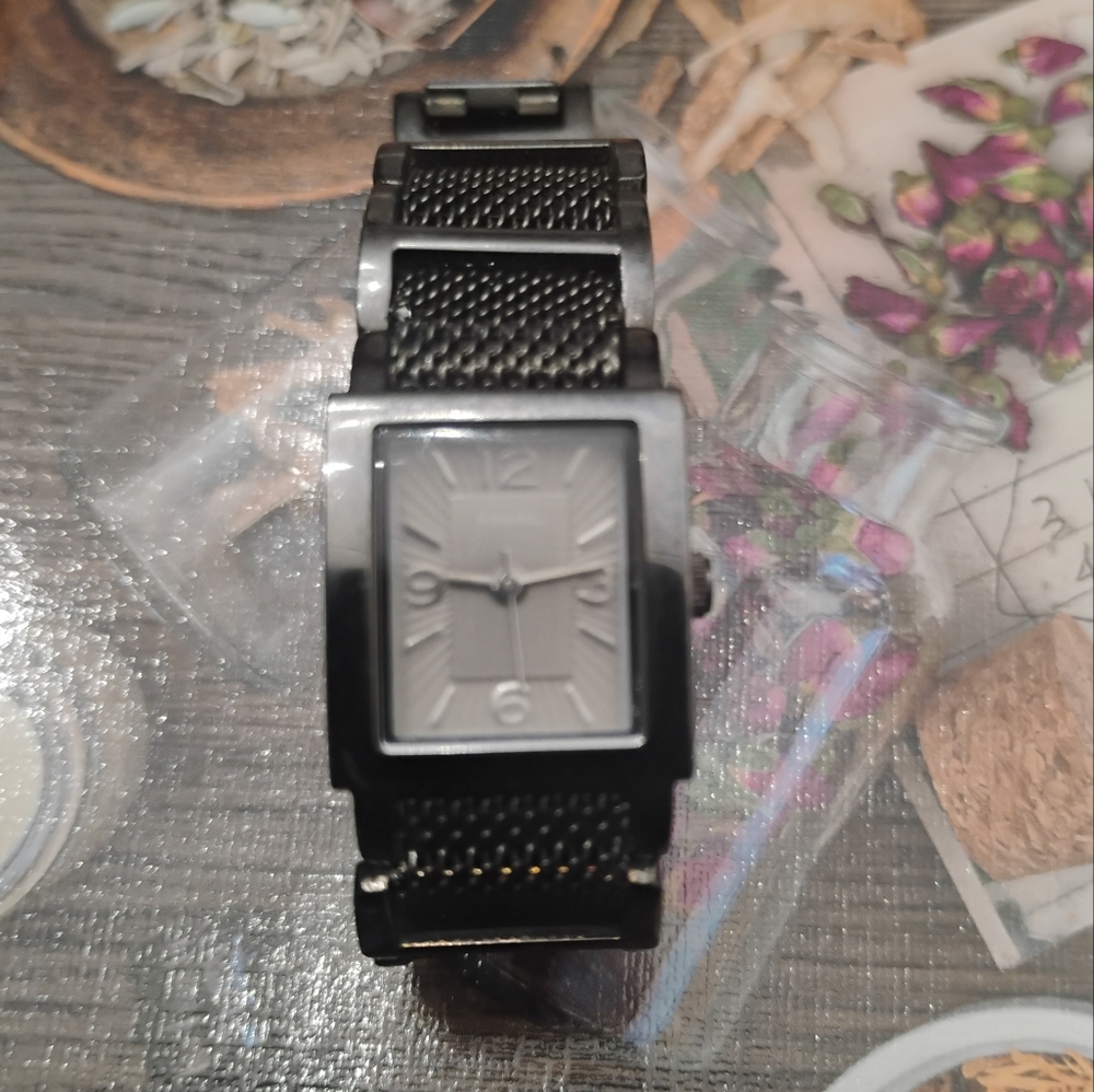 Fossil F2 Square Faced Stainless Steel Mesh Band QuartzWatch